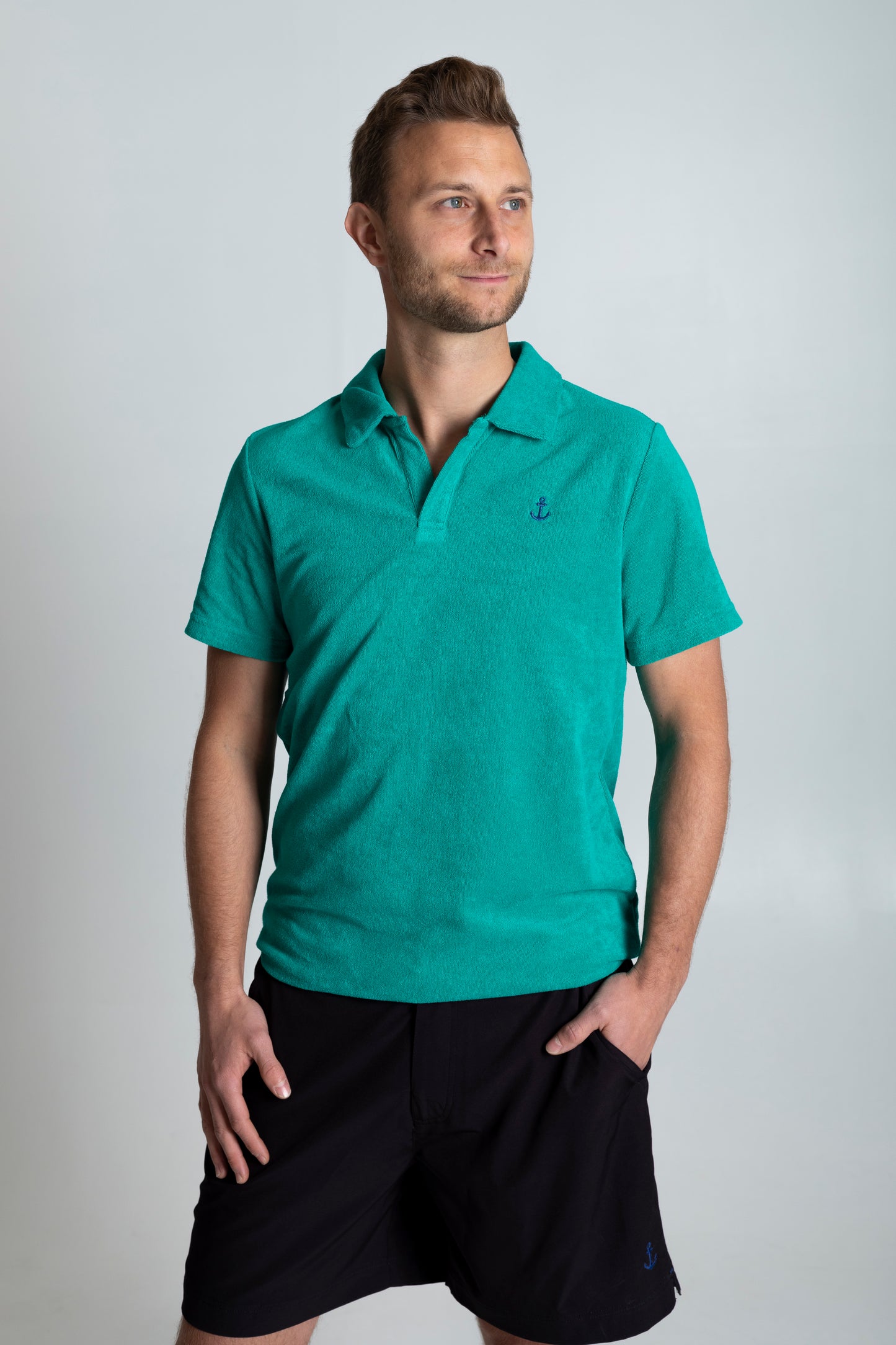 Men's Terry Towelling Polo Shirt