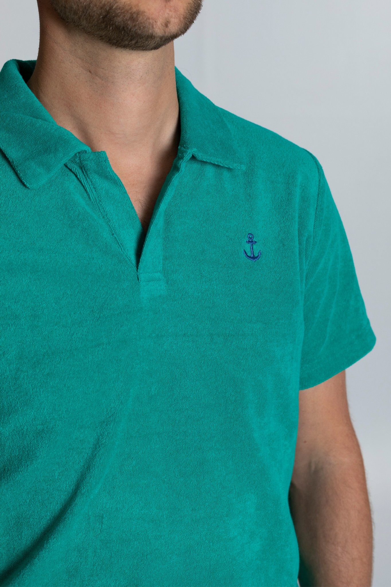 Men's Terry Towelling Polo Shirt